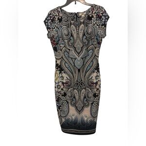 Cato Black and Blue Paisley Midi Dress! Excellent condition!